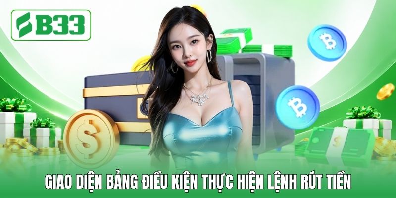 Giao diện bảng điều kiện thực hiện lệnh rút tiền Giao diện bảng điều kiện thực hiện lệnh rút tiền